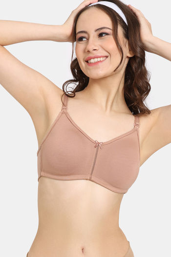 Buy Rosaline Double Layered Non Wired 3/4th  Coverage T-Shirt Bra - Maple Sugar